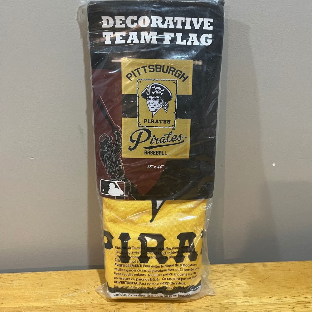 Pittsburgh Pirates MLB Decorative Team‎ Flag 28x44 Vintage Logo Team Sports